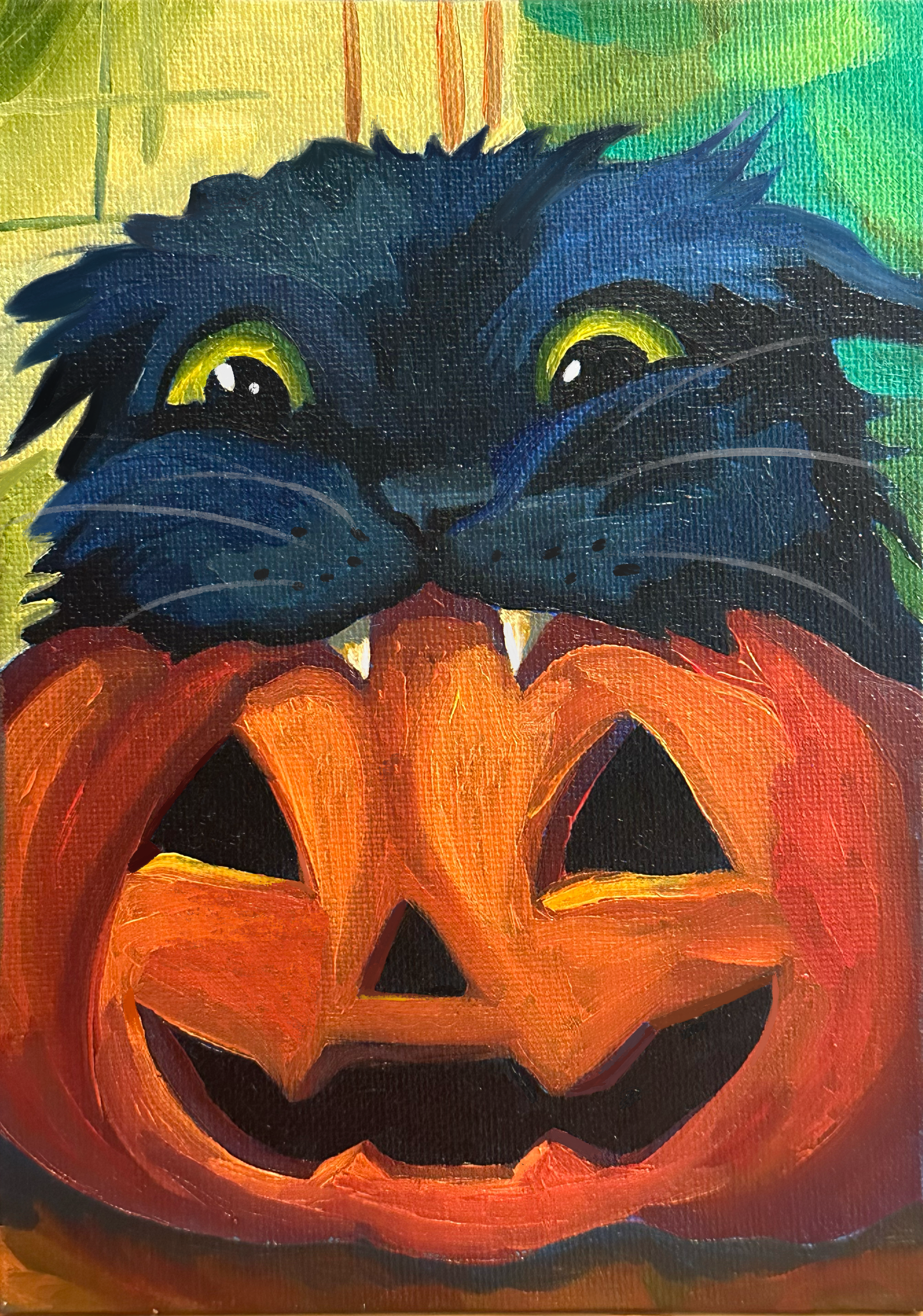 Happy Halloween Cat Print